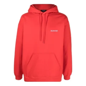 Hettegenser med logo på ryggen, vanlig passform «Bright Red» 600583TMVF53168