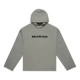 Hettegenser med uskarpt logo og slitt look «Grey» 661711TKVD68174