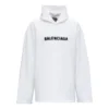 Hettegenser med uskarpt logo og slitt look «White» 661711TKVD69040
