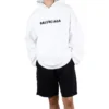 Hettegenser med uskarpt logo og slitt look «White» 661711TKVD69040