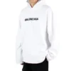Hettegenser med uskarpt logo og slitt look «White» 661711TKVD69040