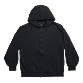 Hettegensere med glidelås og løkker på utsiden, smal passform «Black Faded» 744454TOVF51055 Hettegensere med glidelås og løkker på utsiden, smal passform «Black Faded» 744454TOVF51055