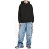 Hettegensere med logo, medium passform «Washed Black» 600583TLVB81146