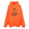«Hi My Name Is»-Hettegensere «Fluorescent Orange Black» 651799TKVK57513