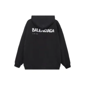 Håndtegnet Balenciaga-hettegenser, medium passform «Black» 600583TOVO61070