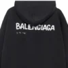 Håndtegnet Balenciaga-hettegenser, medium passform «Black» 600583TOVO61070