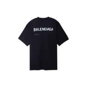 Håndtegnet Balenciaga-T-skjorte, stor passform «Black» 641675TOVO51070