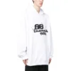 Håndtegnet BB Icon-hettegenser i stor passform «White» 620973TNVQ19040