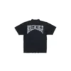 Håndtegnet T-skjorte, medium passform «Black Faded» 764235TPVU41569