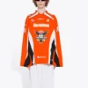 Hockey-T-skjorte med paneler og lange ermer «Orange» 657105TKV247074