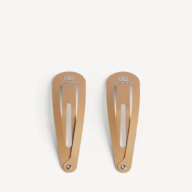 Holli XXL-klipsett for kvinner, 2 stk., i beige/skinnende sølv