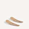 Holli XXL-klipsett for kvinner, 2 stk., i beige/skinnende sølv