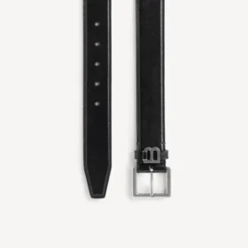 Hourglass belt for men in black