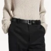 Hourglass belt for men in black