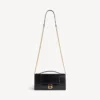 Hourglass-formet pochette for kvinner med kjede  i svart