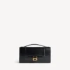 Hourglass-formet pochette for kvinner med kjede  i svart