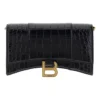 Hourglass-lommebok med kjede, krokodillepreget «Black» 6560501LRGM1000