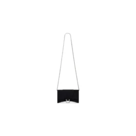 Hourglass Velvet Jersey Wallet On Chain «Black» 6560502AAPT1000