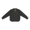 Hybrid-skjorte med V-hals «Anthracite Black White» 704271T41301163
