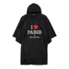I Love Paris Balenciaga-poncho «Black» 812055TRO591000