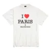 I Love Paris & Balenciaga T-skjorte, oversized «White» 787349TRVU99012