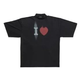 «I Love»-T-skjorte, stor passform «Black» 744439TOVH39034