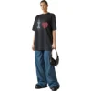 «I Love»-T-skjorte, stor passform «Black» 744439TOVH39034