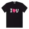 I Love U-trykk, kort ermet, svart 612965TJVL51070