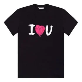 I Love U-trykk, kort ermet, svart 612965TJVL51070