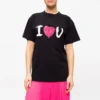 I Love U-trykk, kort ermet, svart 612965TJVL51070