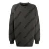Intarsia-strikket genser med logo «Grey» 625970T31781262