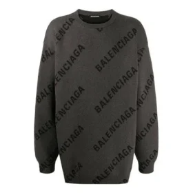 Intarsia-strikket genser med logo «Grey» 625970T31781262