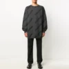 Intarsia-strikket genser med logo «Grey» 625970T31781262