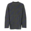 Intarsia-strikket genser med logo «Mørk grå» 623283T15671035