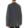 Intarsia-strikket genser med logo «Mørk grå» 623283T15671035