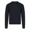 Interlocked BB-genser med trykk på ryggen «Black Blue» 583117T14391710