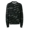 Jacquard-logo-genser med rund hals «Black» 555381T15241070
