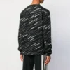 Jacquard-logo-genser med rund hals «Black» 555381T15241070