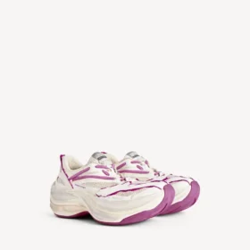 Jet-sneakers for kvinner i eggeskall/jordbærrosa