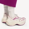Jet-sneakers for kvinner i eggeskall/jordbærrosa