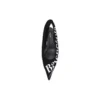 Knife Slingback Logo Print Casual Flats «Black» 500619W06001091
