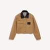 Kort jakke for kvinner i beige