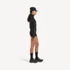 Kort langermet bodysuit for kvinner i svart