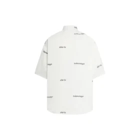 Kortærmet skjorte med logo overalt «White Black» 681702TOL659040