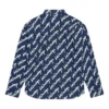 Kortærmet skjorte med Scribble-logo, stor passform «Midnight Blue» 662983TLLJ48502