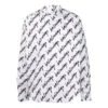 Kortærmet skjorte med Scribble-logo, stor passform «White» 662983TLLJ49040