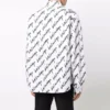 Kortærmet skjorte med Scribble-logo, stor passform «White» 662983TLLJ49040