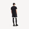 Kortærmet techwear-T-skjorte for menn i marineblå/hvit