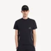 Kortærmet techwear-T-skjorte for menn i marineblå/hvit