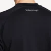 Kortærmet techwear-T-skjorte for menn i marineblå/hvit
